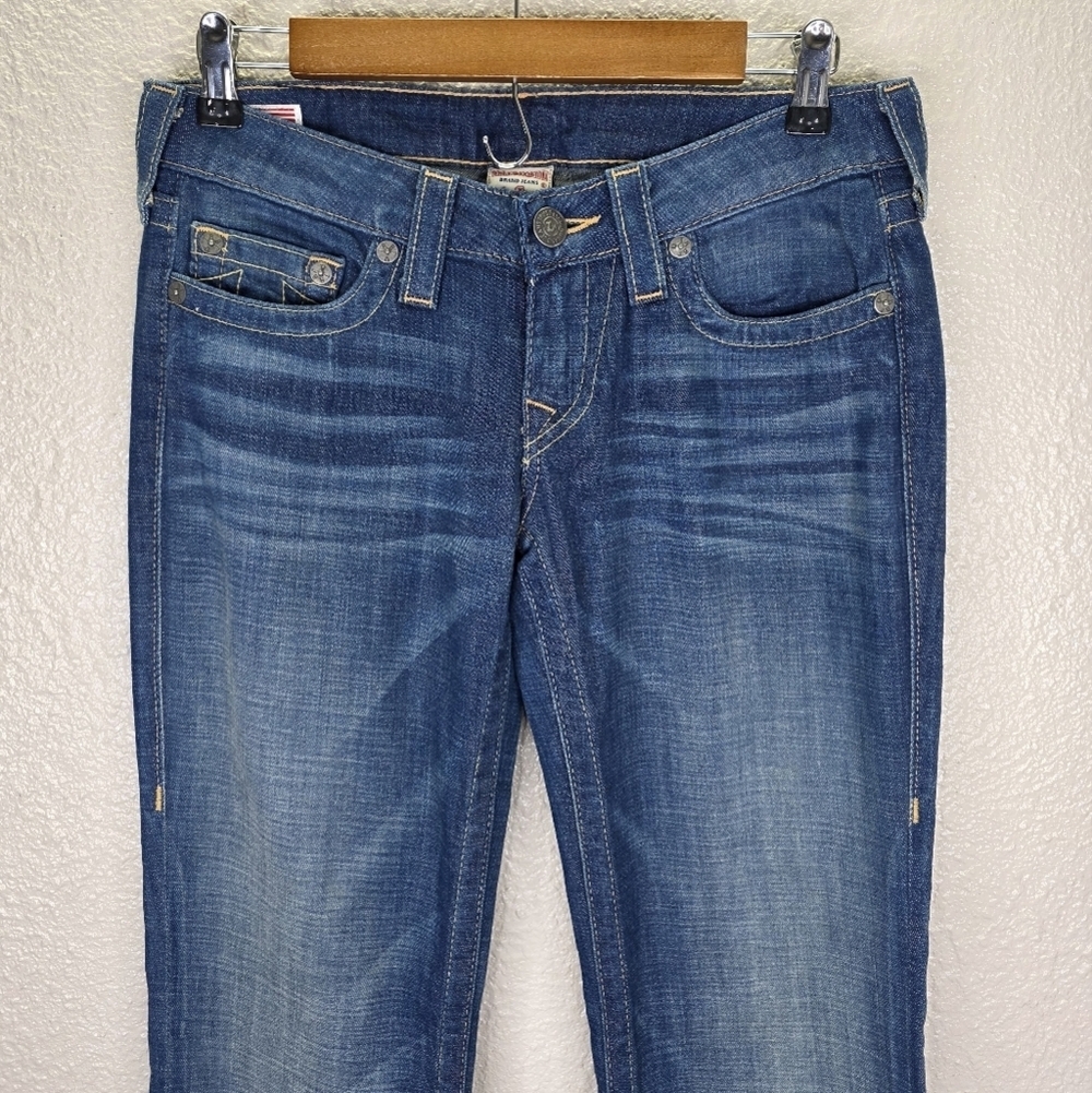 True Religion 2000s Y2k Flared Bell Bottom Women's Denim Jeans Size 28 30427 - Picture 2 of 16